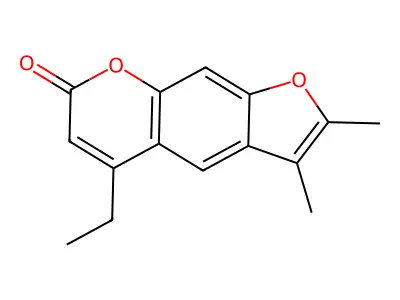 5-ethyl-2,3-dimethyl-7H-furo[3,2-g]chromen-7-one structure