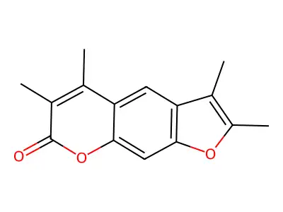2,3,5,6-tetramethyl-7H-furo[3,2-g]chromen-7-one structure