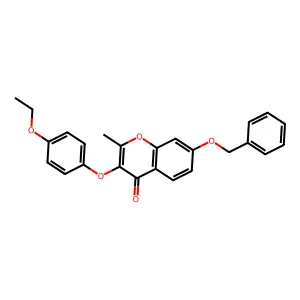 7-(benzyloxy)-3-(4-ethoxyphenoxy)-2-methyl-4H-chromen-4-one structure