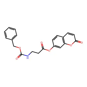 2-oxo-2H-chromen-7-yl N-[(benzyloxy)carbonyl]-beta-alaninate structure