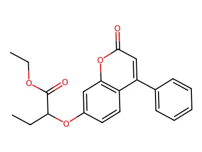 ethyl 2-[(2-oxo-4-phenyl-2H-chromen-7-yl)oxy]butanoate structure