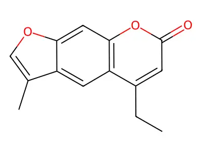 5-ethyl-3-methyl-7H-furo[3,2-g]chromen-7-one structure