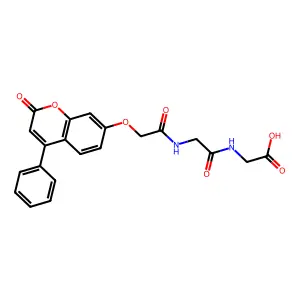 N-{[(2-oxo-4-phenyl-2H-chromen-7-yl)oxy]acetyl}glycylglycine structure