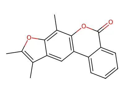 7,9,10-trimethyl-5H-benzo[c]furo[3,2-g]chromen-5-one structure