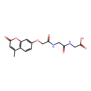 N-{[(4-methyl-2-oxo-2H-chromen-7-yl)oxy]acetyl}glycylglycine structure