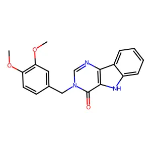 3-(3,4-dimethoxybenzyl)-3H-pyrimido[5,4-b]indol-4(5H)-one structure