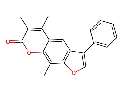 5,6,9-trimethyl-3-phenyl-7H-furo[3,2-g]chromen-7-one structure
