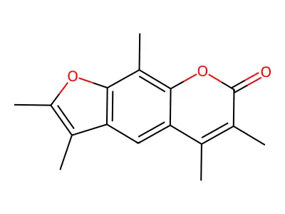 2,3,5,6,9-pentamethyl-7H-furo[3,2-g]chromen-7-one structure