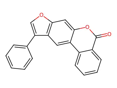 10-phenyl-5H-benzo[c]furo[3,2-g]chromen-5-one structure