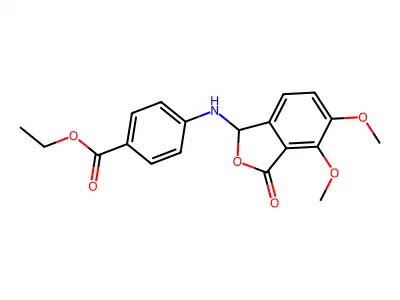 Ethyl 4-[(4,5-dimethoxy-3-oxo-1,3-dihydro-2-benzofuran-1-yl)amino]benzoate structure