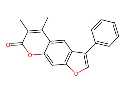 5,6-dimethyl-3-phenyl-7H-furo[3,2-g]chromen-7-one structure