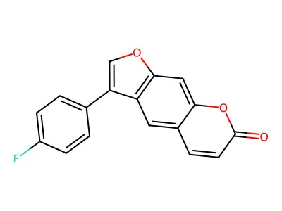 3-(4-fluorophenyl)-7H-furo[3,2-g]chromen-7-one structure
