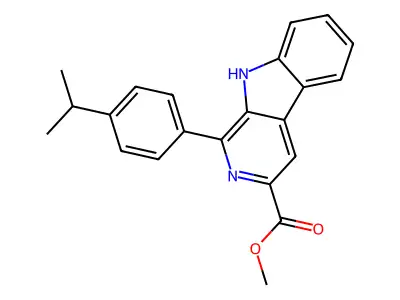 methyl 1-[4-(propan-2-yl)phenyl]-9H-beta-carboline-3-carboxylate structure