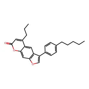3-(4-pentylphenyl)-5-propyl-7H-furo[3,2-g]chromen-7-one structure