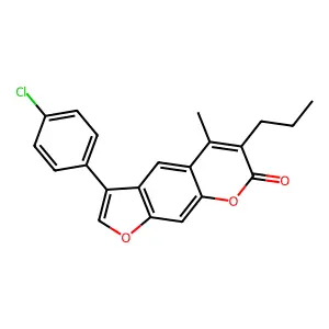 3-(4-chlorophenyl)-5-methyl-6-propyl-7H-furo[3,2-g]chromen-7-one structure