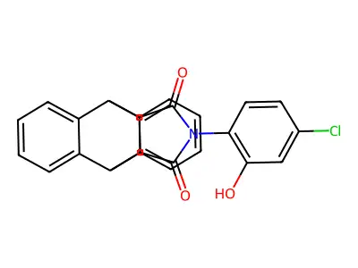 17-(4-chloro-2-hydroxyphenyl)-17-azapentacyclo[6.6.5.0~2,7~.0~9,14~.0~15,19~]nonadeca-2,4,6,9,11,13-hexaene-16,18-dione structure