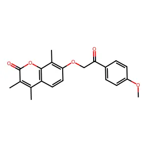 7-[2-(4-methoxyphenyl)-2-oxoethoxy]-3,4,8-trimethyl-2H-chromen-2-one structure