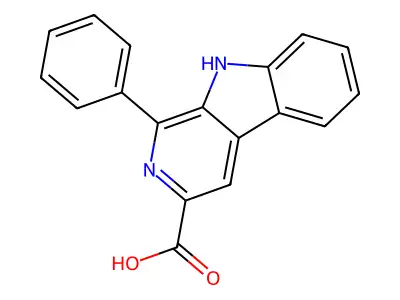 1-phenyl-9H-pyrido[3,4-b]indole-3-carboxylic acid structure
