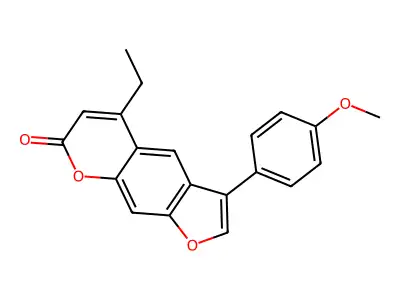 5-ethyl-3-(4-methoxyphenyl)-7H-furo[3,2-g]chromen-7-one structure