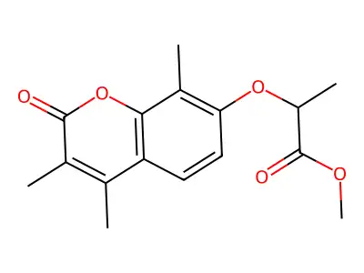 methyl 2-[(3,4,8-trimethyl-2-oxo-2H-chromen-7-yl)oxy]propanoate structure