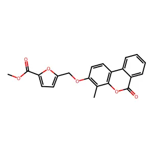 Methyl 5-[(4-methyl-6-oxobenzo[c]chromen-3-yl)oxymethyl]furan-2-carboxylate structure
