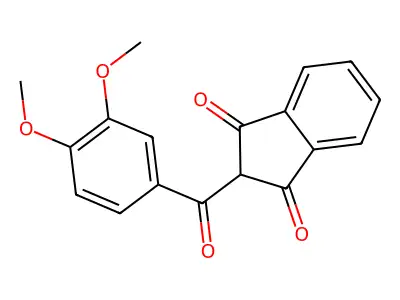 2-((3,4-Dimethoxyphenyl)carbonyl)indane-1,3-dione structure