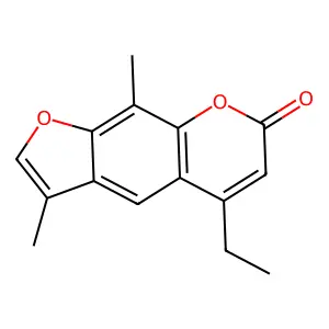 5-ethyl-3,9-dimethyl-7H-furo[3,2-g]chromen-7-one structure