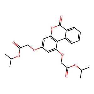 isopropyl {[1-(2-isopropoxy-2-oxoethoxy)-6-oxo-6H-benzo[c]chromen-3-yl]oxy}acetate structure