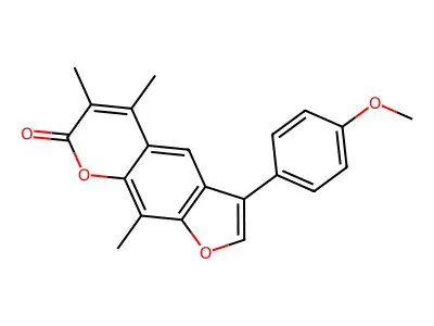 3-(4-methoxyphenyl)-5,6,9-trimethyl-7H-furo[3,2-g]chromen-7-one structure