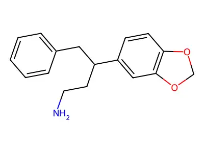 (3R)-3-(1,3-benzodioxol-5-yl)-4-phenylbutan-1-amine structure