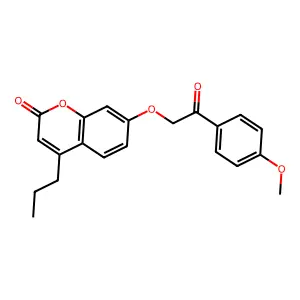 7-[2-(4-Methoxyphenyl)-2-oxoethoxy]-4-propylchromen-2-one structure