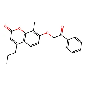 8-methyl-7-(2-oxo-2-phenylethoxy)-4-propyl-2H-chromen-2-one structure