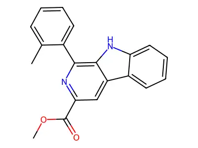 methyl 1-(2-methylphenyl)-9H-beta-carboline-3-carboxylate structure