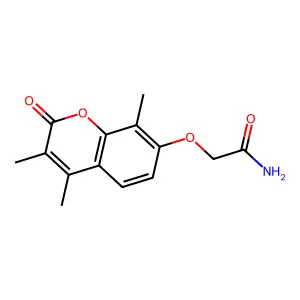 2-(3,4,8-Trimethyl-2-oxo-2H-chromen-7-yloxy)-acetamide structure