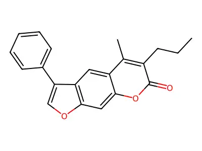 5-methyl-3-phenyl-6-propyl-7H-furo[3,2-g]chromen-7-one structure