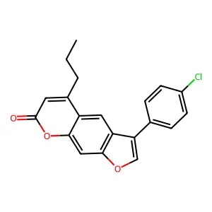3-(4-chlorophenyl)-5-propyl-7H-furo[3,2-g]chromen-7-one structure