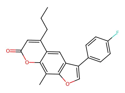 3-(4-fluorophenyl)-9-methyl-5-propyl-7H-furo[3,2-g]chromen-7-one structure