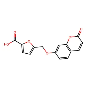 5-(((2-oxo-2H-chromen-7-yl)oxy)methyl)furan-2-carboxylic acid structure