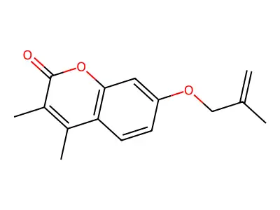 3,4-dimethyl-7-[(2-methylprop-2-en-1-yl)oxy]-2H-chromen-2-one structure