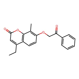 4-ethyl-8-methyl-7-(2-oxo-2-phenylethoxy)-2H-chromen-2-one structure