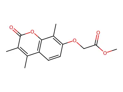 methyl 2-[(3,4,8-trimethyl-2-oxo-2H-chromen-7-yl)oxy]acetate structure