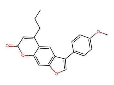 3-(4-methoxyphenyl)-5-propyl-7H-furo[3,2-g]chromen-7-one structure