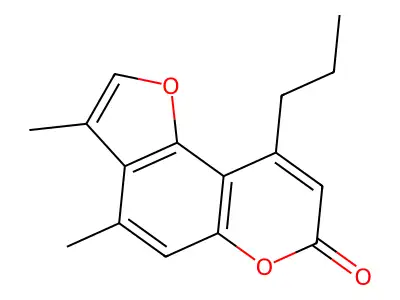 3,4-Dimethyl-9-propylfuro[2,3-f]chromen-7-one structure
