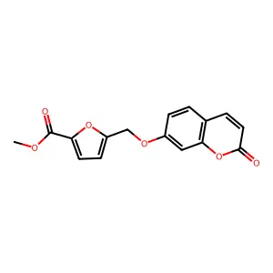 methyl 5-{[(2-oxo-2H-chromen-7-yl)oxy]methyl}-2-furoate structure