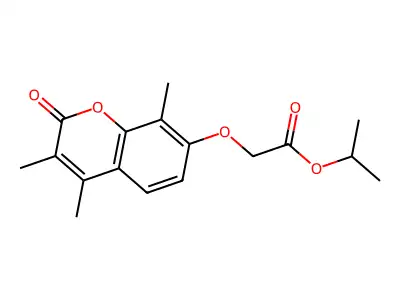 Propan-2-yl 2-(3,4,8-trimethyl-2-oxochromen-7-yl)oxyacetate structure