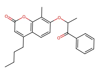 4-butyl-8-methyl-7-(1-methyl-2-oxo-2-phenylethoxy)-2H-chromen-2-one structure