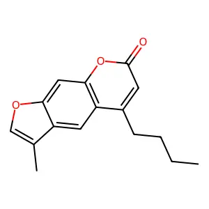 5-butyl-3-methyl-7H-furo[3,2-g]chromen-7-one structure