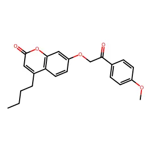 4-butyl-7-[2-(4-methoxyphenyl)-2-oxoethoxy]-2H-chromen-2-one structure