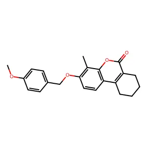3-((4-Methoxybenzyl)oxy)-4-methyl-7,8,9,10-tetrahydro-6H-benzo(C)chromen-6-one structure