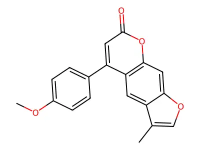 5-(4-methoxyphenyl)-3-methyl-7H-furo[3,2-g]chromen-7-one structure